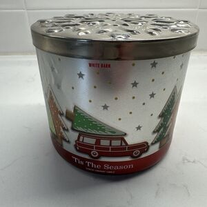Bath & Body Works 'Tis The Season 3-Wick Candle With Lid Holiday Christmas